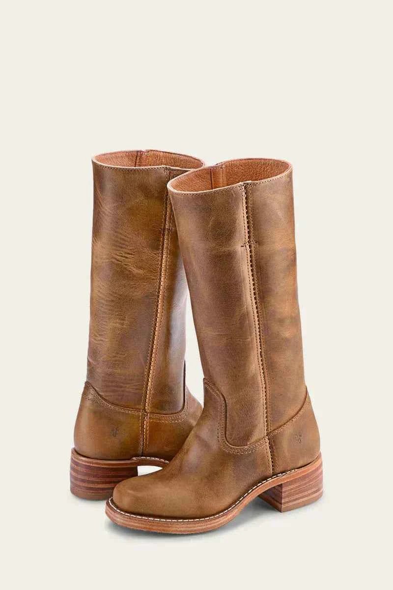 Block Heel Western Boots-footwear > boots > western boots-Laventaire-Laventaire