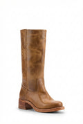 Block Heel Western Boots-footwear > boots > western boots-Laventaire-Light Brown-36-Laventaire
