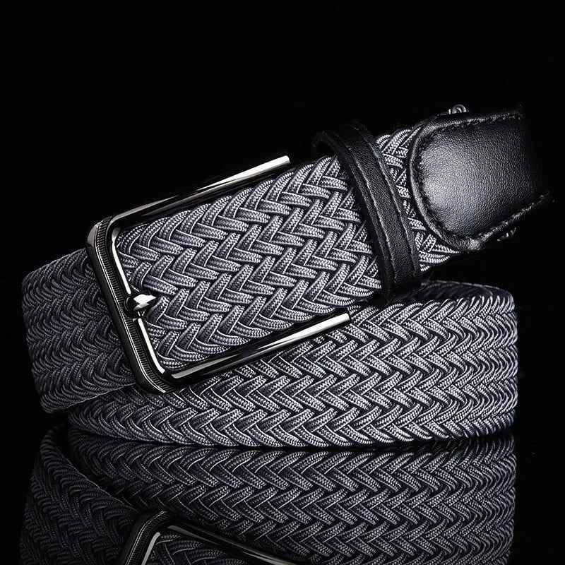Braided Casual Belt-accessories > belts-Laventaire-Gray-S-Laventaire