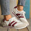 Breathable Casual Sneakers-footwear > sneakers-Laventaire-Burgundy-36-Laventaire