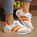 Breathable Casual Sneakers-footwear > sneakers-Laventaire-Orange-36-Laventaire