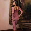 Bridal Bodycon Midi Dress-dresses > midi dress > bodycon midi dress-Laventaire-Laventaire
