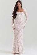 Bridal Lace Maxi Dress-dresses > maxi dress-Laventaire-Laventaire