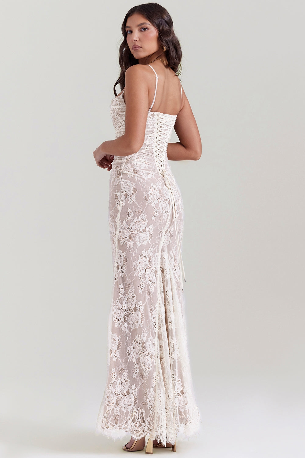 Bridal Lace Maxi Dress-dresses > maxi dress-Laventaire-Laventaire