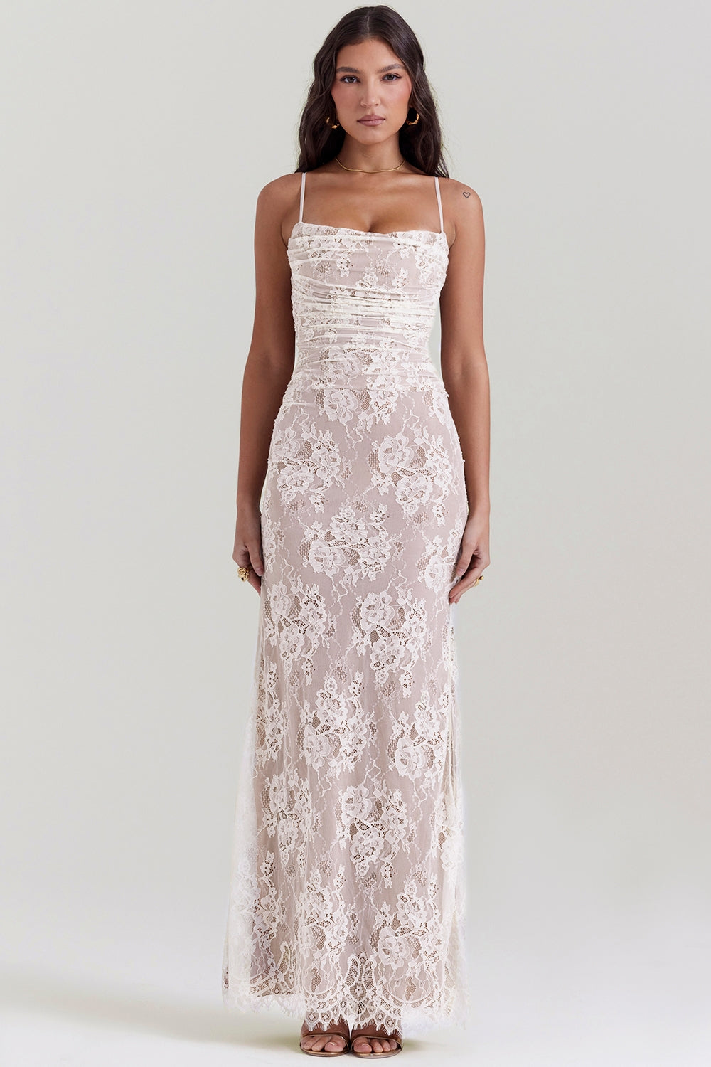 Bridal Lace Maxi Dress-dresses > maxi dress-Laventaire-Laventaire