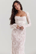 Bridal Lace Maxi Dress-dresses > maxi dress-Laventaire-Laventaire