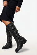 Buckle Biker Boots-footwear > boots > biker boots-Laventaire-Laventaire