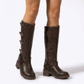 Buckle Biker Boots-footwear > boots > biker boots-Laventaire-Laventaire