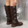 Buckle Biker Boots-footwear > boots > biker boots-Laventaire-Laventaire