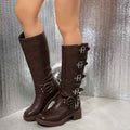 Buckle Biker Boots-footwear > boots > biker boots-Laventaire-Laventaire
