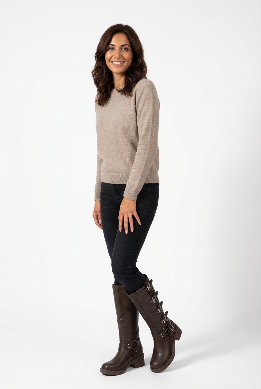 Buckle Biker Boots-footwear > boots > biker boots-Laventaire-Laventaire