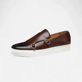 Buckle Slip On Loafers-footwear > loafers-Laventaire-Dark Brown-37-Laventaire