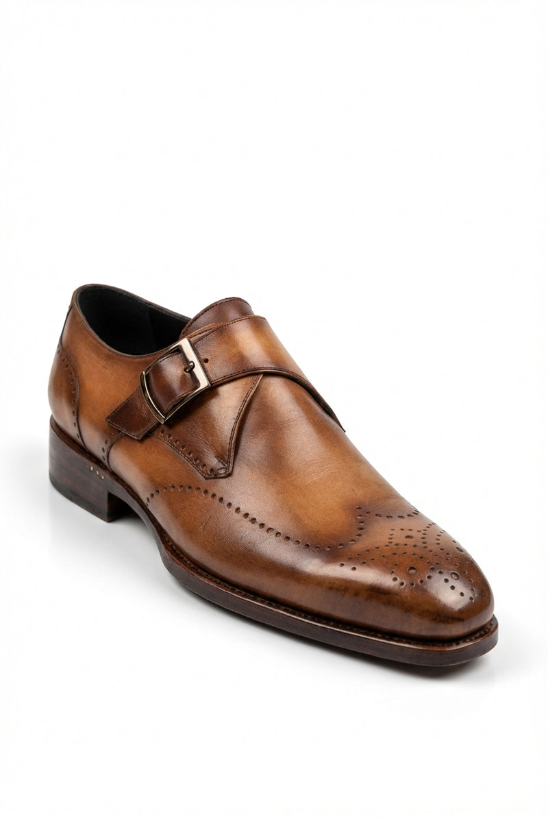 Business Formal Dress Shoes-shoes > dress shoes > monk strap dress shoes-Laventaire-Brown-38-Laventaire