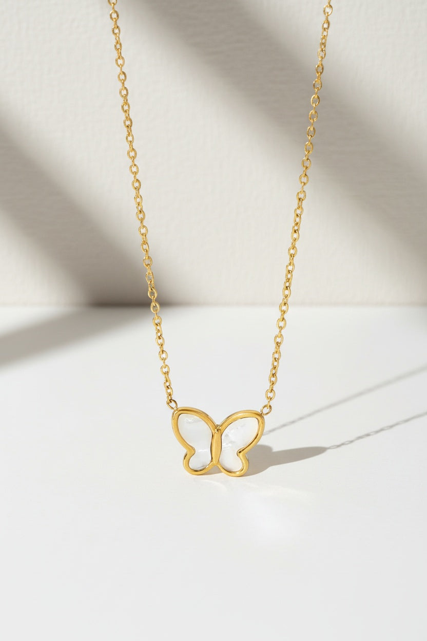 Butterfly Pendant Necklace-jewelry > necklaces > pendant necklaces-Laventaire-Laventaire