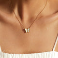 Butterfly Pendant Necklace-jewelry > necklaces > pendant necklaces-Laventaire-Laventaire