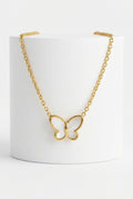 Butterfly Pendant Necklace-jewelry > necklaces > pendant necklaces-Laventaire-Gold-One Size-Laventaire