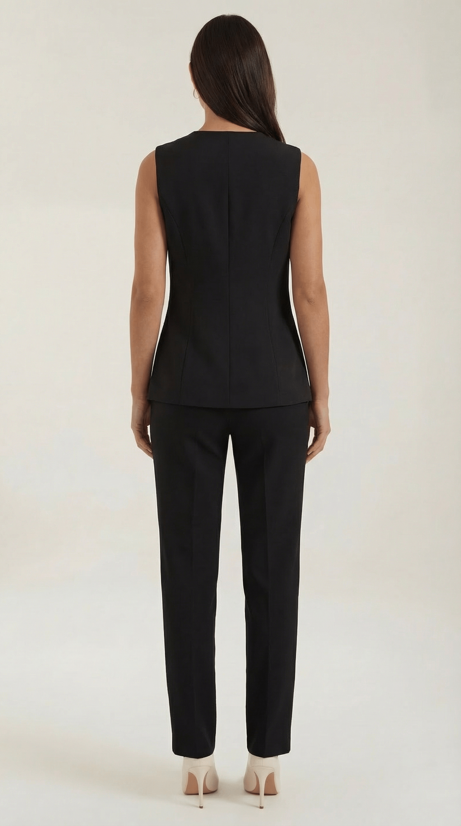 Button Front Vest Top-tops > vest tops-Laventaire-Laventaire