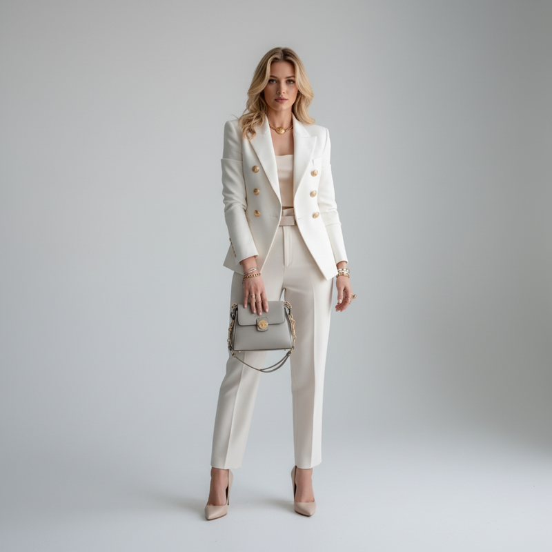 Button-Up Blazer Jacket-jackets > blazers-Laventaire-Laventaire