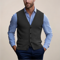 Buttoned Gilet Vest-jackets > gilets-Laventaire-Dark Gray-M-Laventaire
