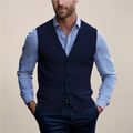 Buttoned Gilet Vest-jackets > gilets-Laventaire-Navy Blue-M-Laventaire