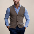 Buttoned Gilet Vest-jackets > gilets-Laventaire-Taupe-M-Laventaire