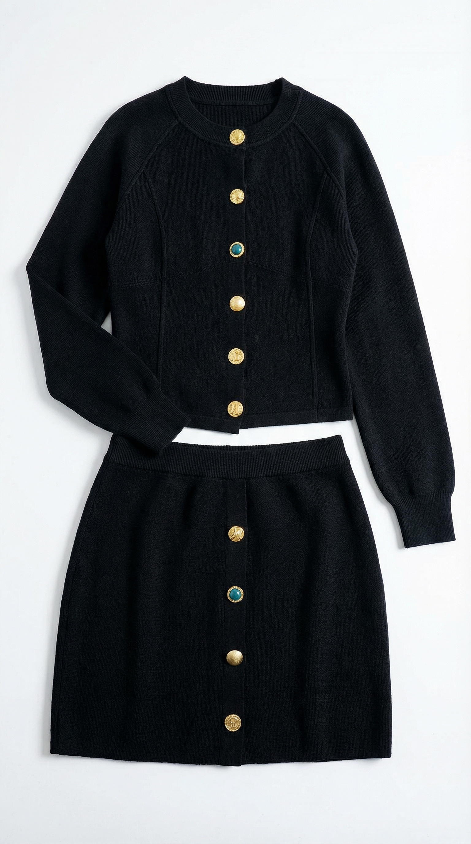 Cardigan Skirt Outfit Set-sets > cardigan skirt set-Laventaire-Laventaire