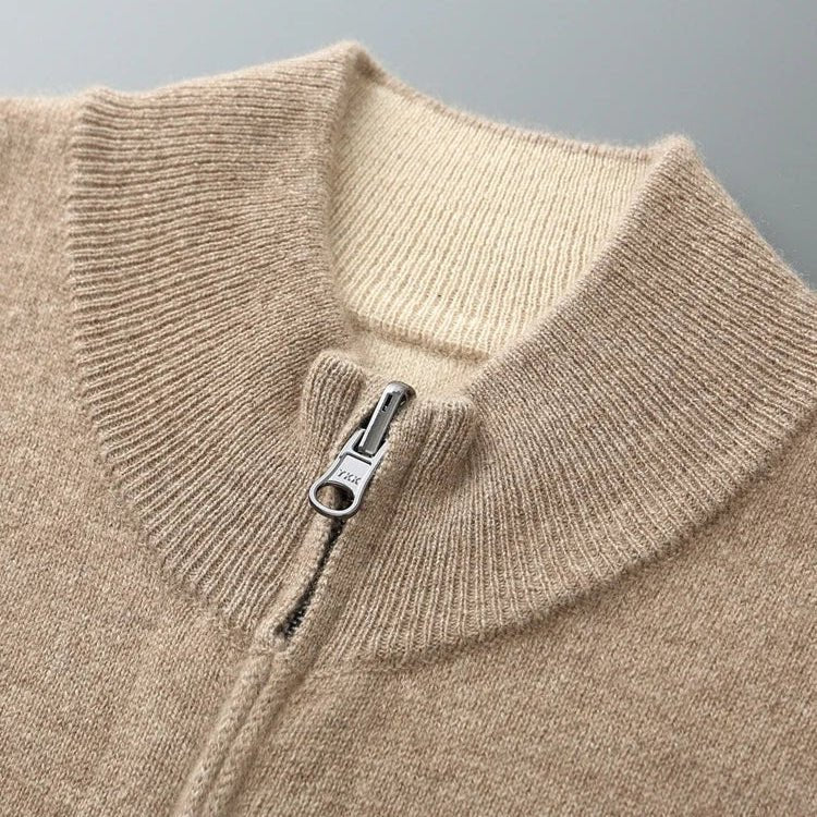 Cardigan Sweater Zipper-sweaters > cardigan sweater-Laventaire-Laventaire