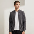 Cardigan Sweater Zipper-sweaters > cardigan sweater-Laventaire-Dark Gray-S-Laventaire