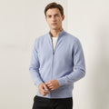 Cardigan Sweater Zipper-sweaters > cardigan sweater-Laventaire-Light Blue-S-Laventaire