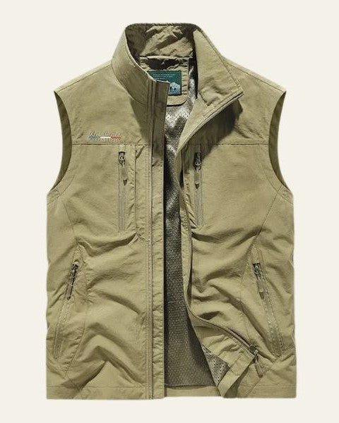 Cargo Travel Vest-vest > cargo vest-Laventaire-Khaki-M-Laventaire