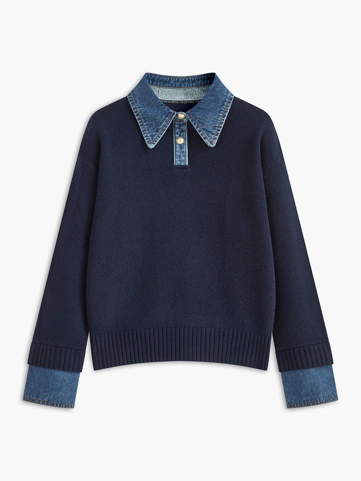 Casual 2 In 1 Sweater-tops > sweaters-Laventaire-Laventaire