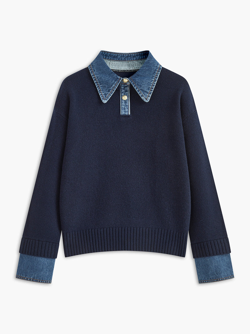 Casual 2 In 1 Sweater-tops > sweaters-Laventaire-Laventaire