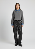 Casual 2 In 1 Sweater-tops > sweaters-Laventaire-Light Gray-XS-Laventaire