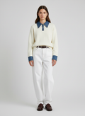 Casual 2 In 1 Sweater-tops > sweaters-Laventaire-White-XS-Laventaire