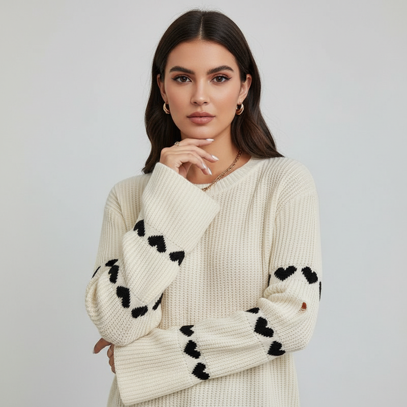 Casual Bell Sleeve Sweater-sweaters > bell sleeve sweater-Laventaire-Laventaire