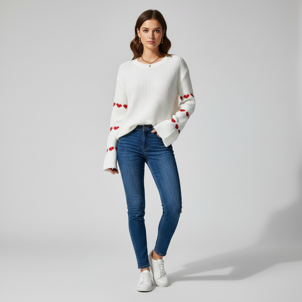 Casual Bell Sleeve Sweater-sweaters > bell sleeve sweater-Laventaire-Laventaire