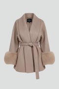 Casual Belted Coat-coats > winter coats > belted winter coats-Laventaire-Laventaire