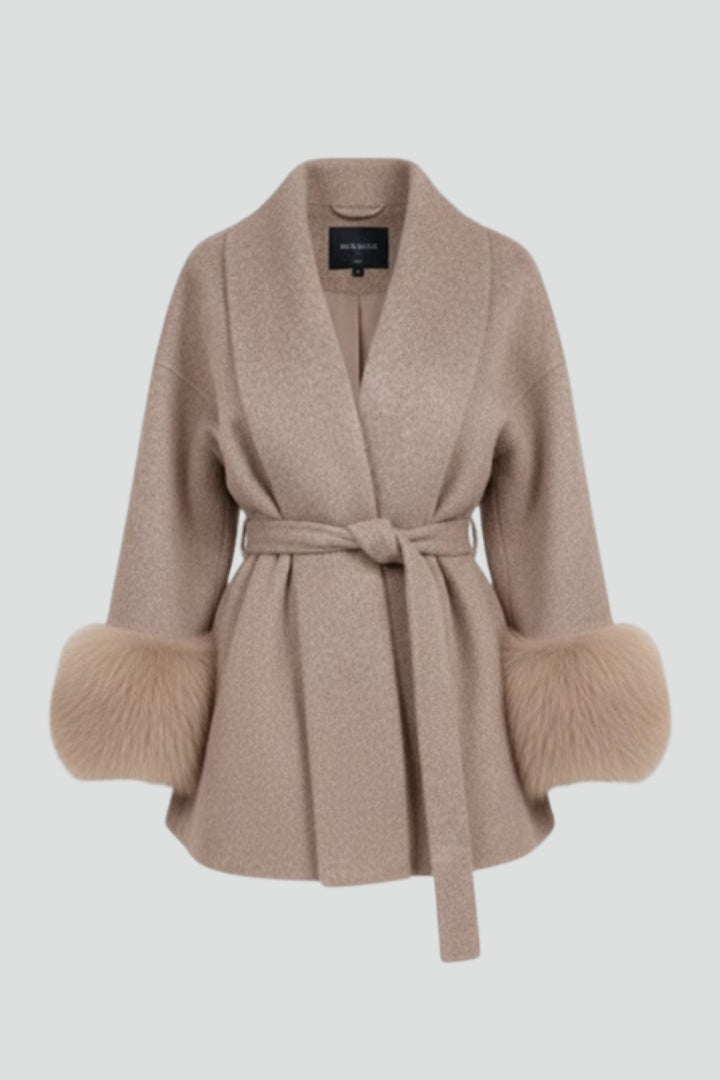 Casual Belted Coat-coats > winter coats > belted winter coats-Laventaire-Laventaire