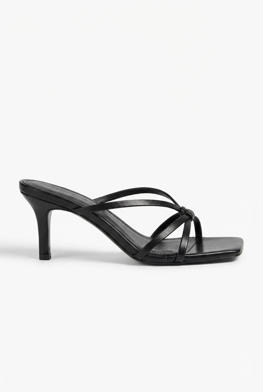 Casual Block Mules Shoes-footwear > mules-Laventaire-Black-34-Laventaire