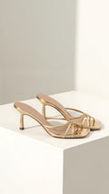 Casual Block Mules Shoes-footwear > mules-Laventaire-Gold-34-Laventaire