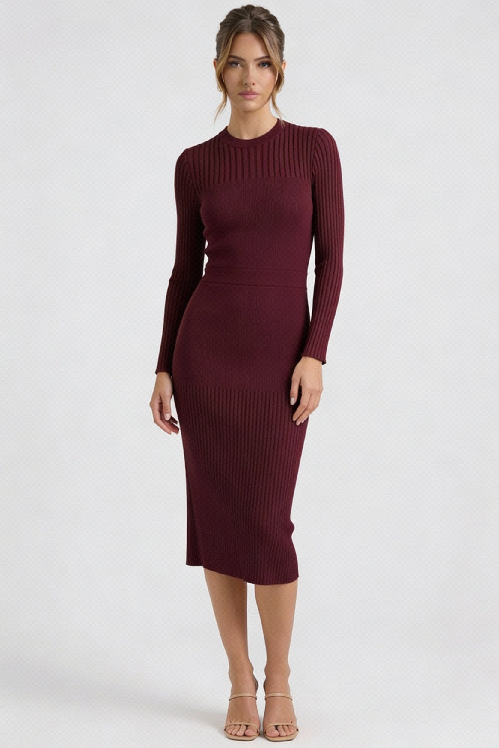 Casual Bodycon Midi Dress-dresses > midi dress-Laventaire-Laventaire