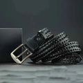 Casual Braided Belt-accessories > belts-Laventaire-Black-S-Laventaire