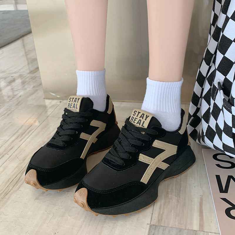 Casual Breathable Sneakers-footwear > sneakers-Laventaire-Black-35-Laventaire