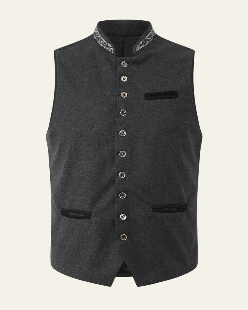 Casual Buttoned Vest-outerwear > vest-Laventaire-Laventaire