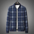 Casual Checkered Bomber Jacket-jackets > bomber jacket-Laventaire-Laventaire