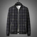 Casual Checkered Bomber Jacket-jackets > bomber jacket-Laventaire-Laventaire
