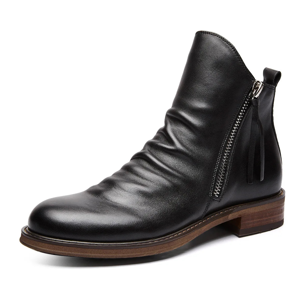 Casual Chelsea Ankle Boots-footwear > boots > ankle boots-Laventaire-Black-39-Laventaire