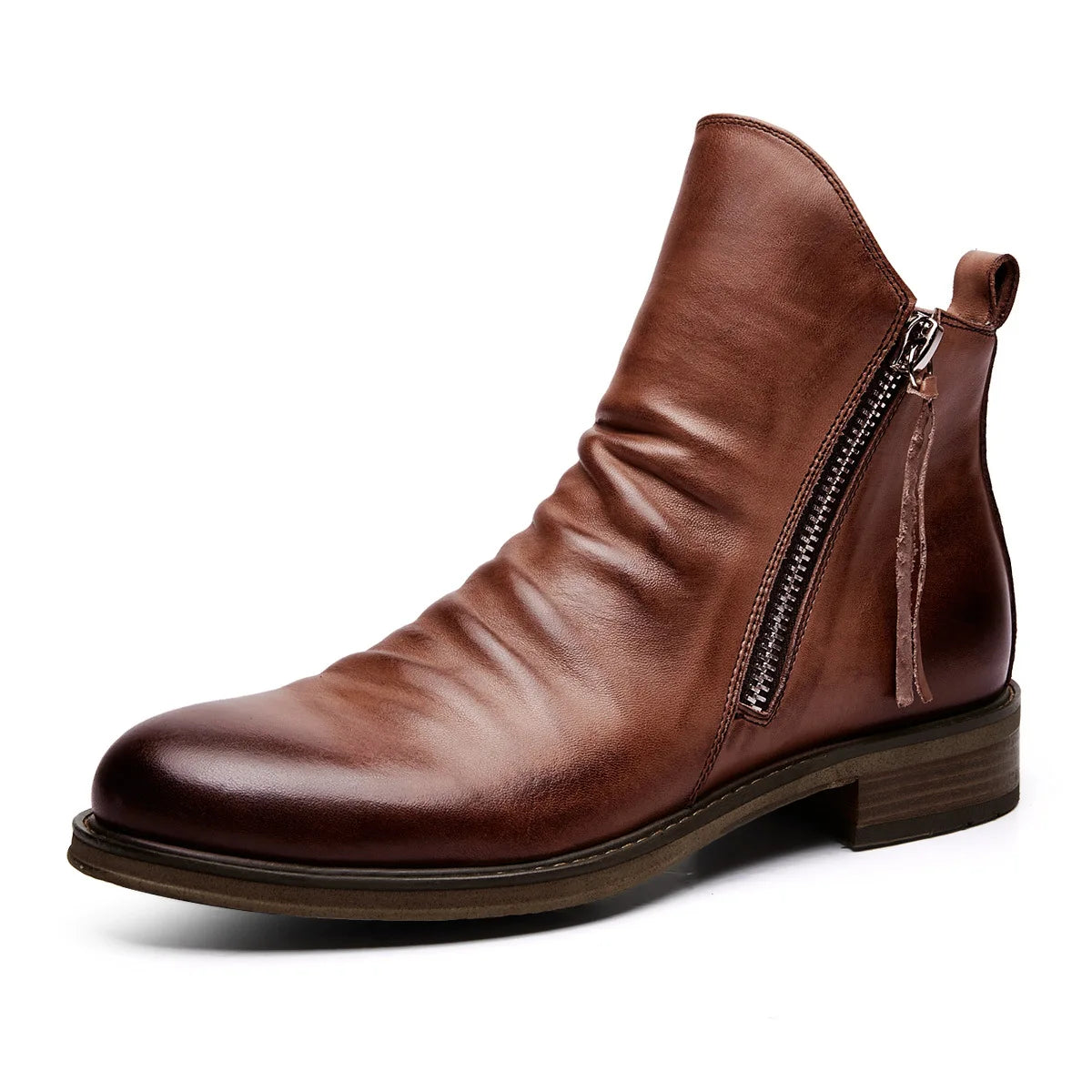 Casual Chelsea Ankle Boots-footwear > boots > ankle boots-Laventaire-Brown-39-Laventaire