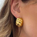 Casual Chunky Huggie Earrings-accessories > earrings > huggie earrings-Laventaire-Laventaire