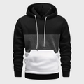 Casual Color Block Hoodie-hoodies > color block hoodie-Laventaire-Black-S-Laventaire